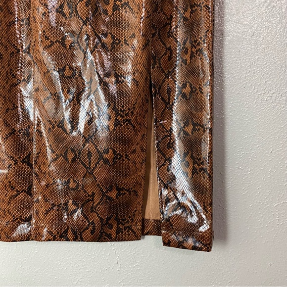 NEW Express X Negin Mirsalehi #16 Snake Print Slit Skirt - Picture 3 of 6